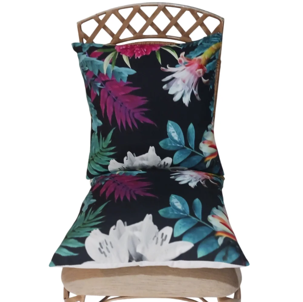 Decorative Floral Accent Throw Pillow Covers (Set Of 2)